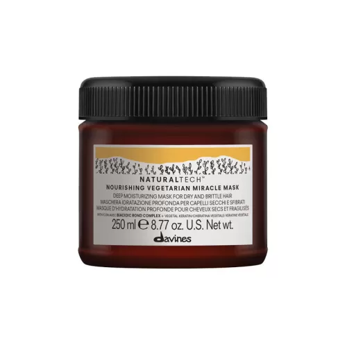 Davines - Mască hidratantă profundă pentru păr uscat și fragil - Naturaltech Nourishing Vegetarian Miracle Mask-1